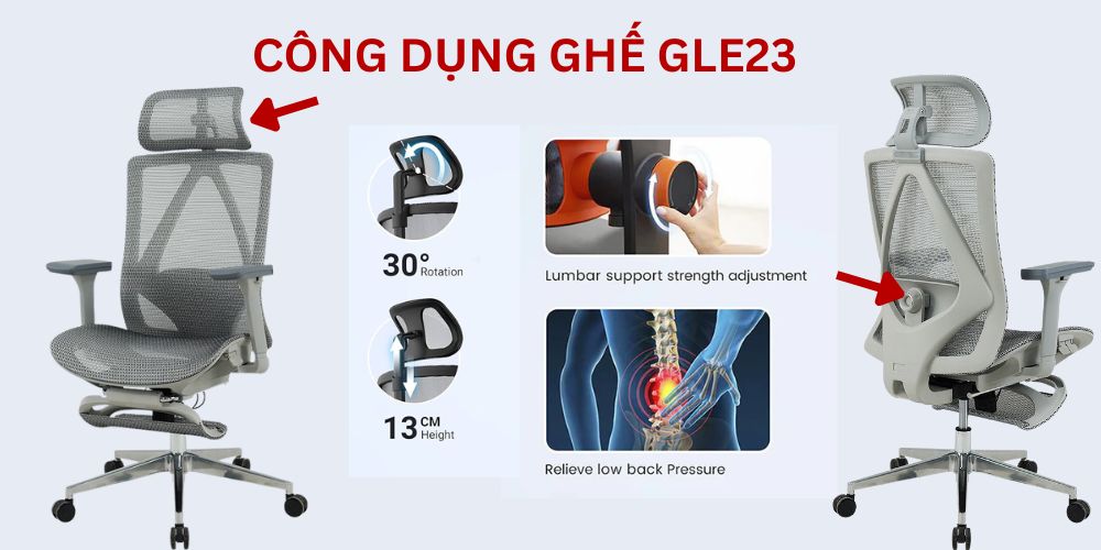Chất liệu của ghế GLE23 với nhiều công dụng