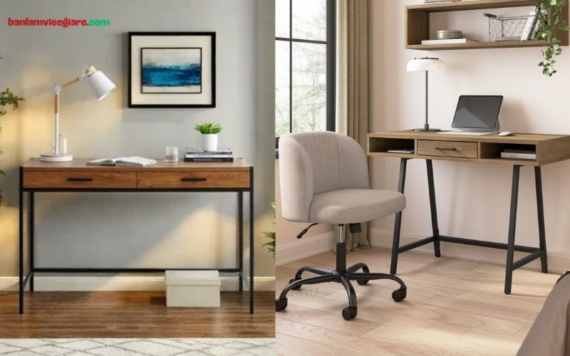 Chọn các mẫu bàn làm việc chân sắt cho phòng ngủ