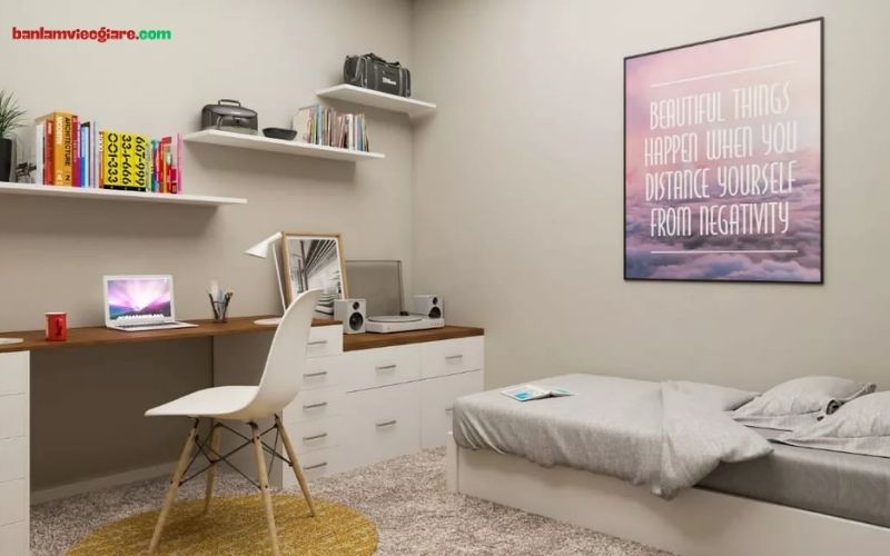 Đặt bàn ở sát góc tường tối ưu không gian sống 