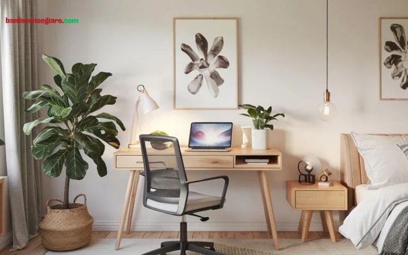 Đặt bàn làm việc ngay đầu giường 