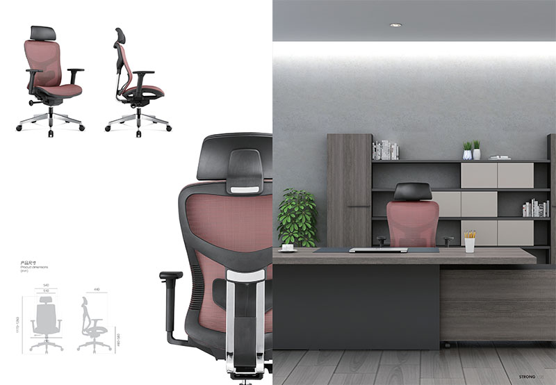 Tựa đầu bọc PU mềm mại của ghế C960A