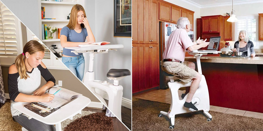 Bàn nâng hạ BXD01 tích hợp với xe đạp tiện lợi đa năng
