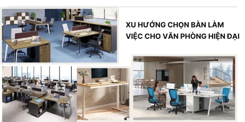 Xu hướng chọn bàn làm việc cho văn phòng hiện đại
