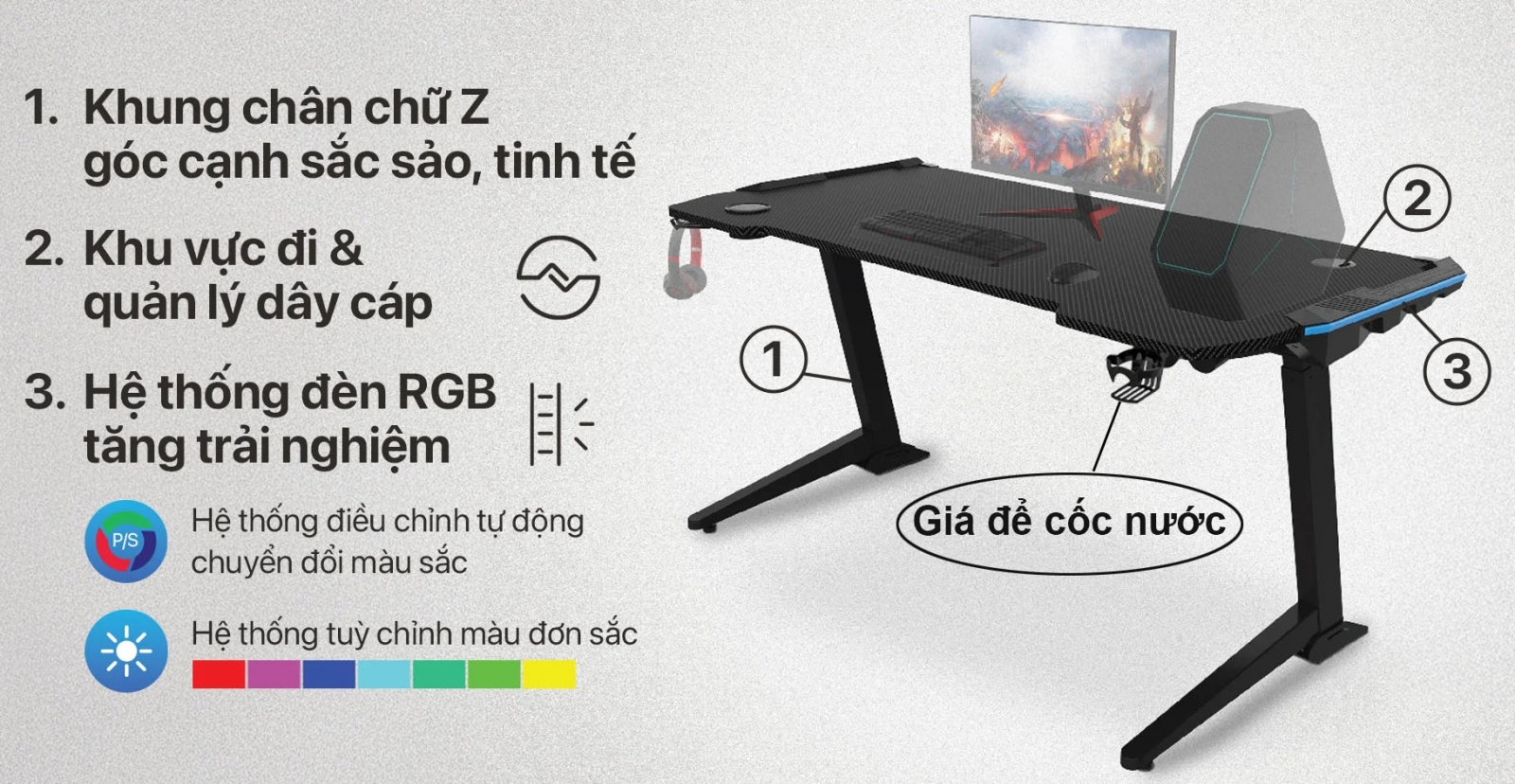 Bàn BGM110 nâng hạ trải nghiệm tuyệt vời dành cho người dùng
