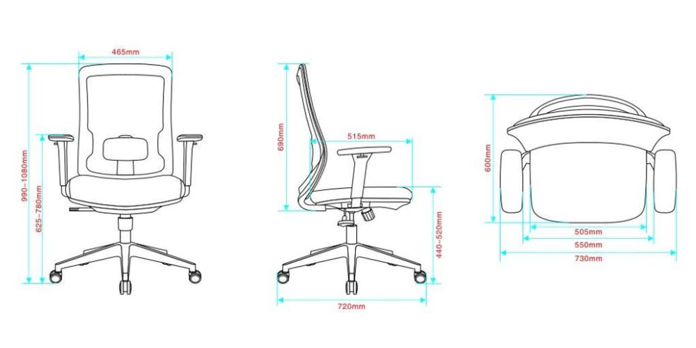Thiết kế hiện đại nâng tầm không gian với kích thước hợp lý của ghế LMT189B-1