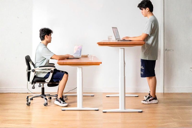 Khả năng đổi tư thế trong khi làm việc của 2 mẫu bàn