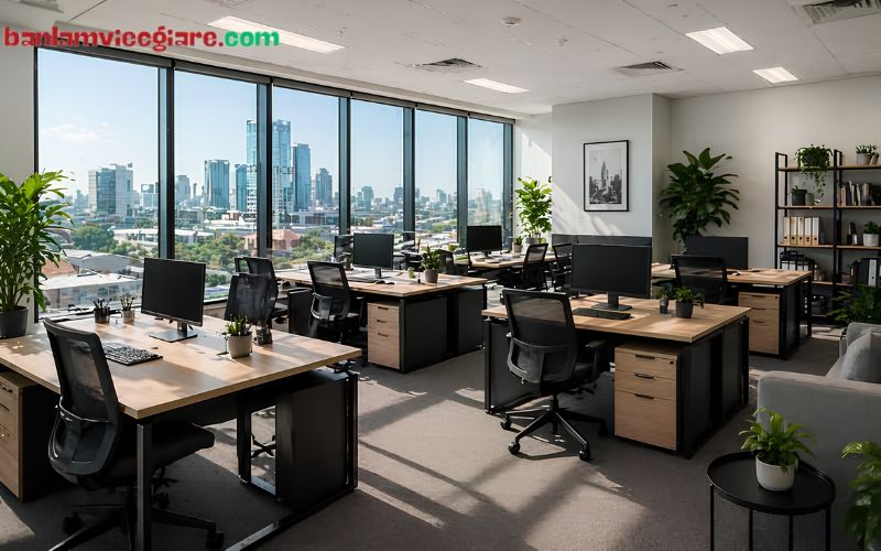 Cách bố trí bàn ghế cho văn phòng từ 15–20m²